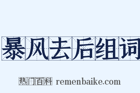 暴风去后组词是什么意思的图片